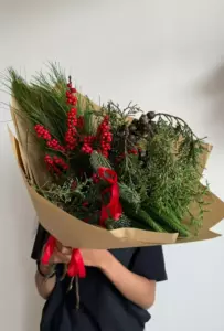 Photo of bouquet "Set Of Rowan 7 Fir Branches 15 “Winter Whisper” In Ayia Napa" — Flower delivery in Ayia Napa, photo 1 of 1