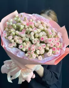 Photo of bouquet "Bouquet 35 Pink Spray Roses Paper Wrap “Blush Whisper” Ayia Napa" — Flower delivery in Ayia Napa, photo 1 of 2