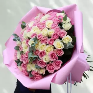 Photo of bouquet "Bouquet 101 Red Roses “Scarlet Whisper” Ayia Napa" — Flower delivery in Ayia Napa, photo 1 of 2