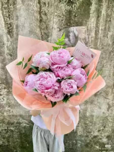 Photo of bouquet "Bouquet Eleven Pink Peonies “Desert Whisper” Ayia Napa" — Flower delivery in Ayia Napa, photo 1 of 1