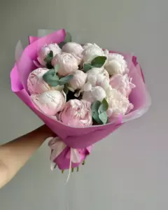 Photo of bouquet "Bouquet 13 White Peonies “Silent Reverie” Ayia Napa" — Flower delivery in Ayia Napa, photo 1 of 1