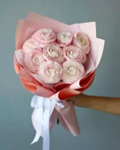 Photo of bouquet "Bouquet 9 Pink Ranunculus “Blush Whisper” Ayia Napa" — Flower delivery in Ayia Napa, photo 1 of 1