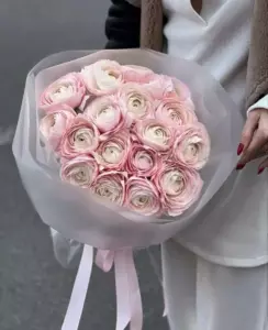 Photo of bouquet "Bouquet 17 Pink Ranunculus “Blush Whisper” Ayia Napa" — Flower delivery in Ayia Napa, photo 1 of 1