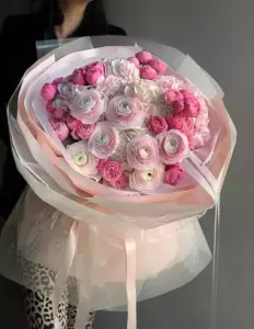 Photo of bouquet "Arrangement Hydrangea 3 Ranunculus 7 Peony Rose 9 “Blush Reverie” Ayia Napa" — Flower delivery in Ayia Napa, photo 1 of 1