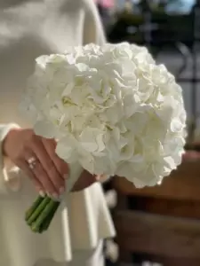 Photo of bouquet "Bouquet White Hydrangeas 3 “Silent Reverie” Ayia Napa" — Flower delivery in Ayia Napa, photo 1 of 1