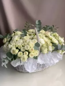 Photo of bouquet "Bouquet 51 White Peony Roses “Silent Reverie” Ayia Napa" — Flower delivery in Ayia Napa, photo 1 of 1