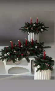 Photo of bouquet "Set Of Fir Branches And Cotton In Basket “Winter Whisper” Ayia Napa" — Flower delivery in Ayia Napa, photo 1 of 1