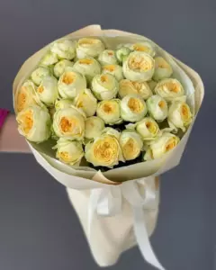 Photo of bouquet "Bouquet 31 Soft Peach Peony Roses Juliet “Desert Whisper” Ayia Napa" — Flower delivery in Ayia Napa, photo 1 of 2