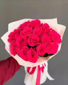 Photo of bouquet "Bouquet 15 Red Roses “Scarlet Whisper” Ayia Napa" — Flower delivery in Ayia Napa, photo 1 of 2