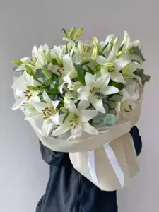 Photo of bouquet "Bouquet 11 White Lilies “Silent Reverie” Ayia Napa" — Flower delivery in Ayia Napa, photo 1 of 1