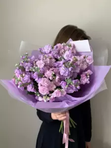 Photo of bouquet "Bouquet 9 Matthiola Paper Wrapping “Silent Whispers” Ayia Napa" — Flower delivery in Ayia Napa, photo 1 of 1
