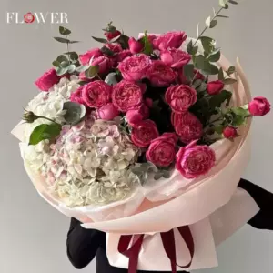 Photo of bouquet "Bouquet Peony Rose 11 Hydrangea 2 “Whispered Reverie” Ayia Napa" — Flower delivery in Ayia Napa, photo 1 of 1