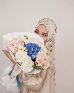 Photo of bouquet "Bouquet Hydrangea 5 Eustoma 3 White “Desert Whisper” Ayia Napa" — Flower delivery in Ayia Napa, photo 1 of 3