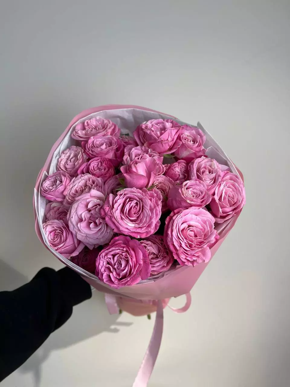 Order bouquet Bouquet 9 Pink Peony Roses Miranda “Silent Reverie” Bali with 14 flowers for 50 $, 60 $, 80 $ — photo 1 of 2