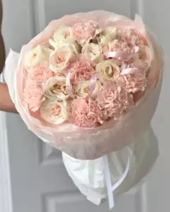 Photo of bouquet "Bouquet Peony Rose 10 Dianthus 9 “Silent Reverie” Bali" — Bali - Flowers Delivery Flowers Place, photo 1 of 1
