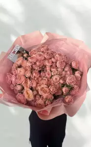 Photo of bouquet "Bouquet 25 Soft Peach Peony Roses “Silent Aurora” Bali" — Bali - Flowers Delivery Flowers Place, photo 1 of 2