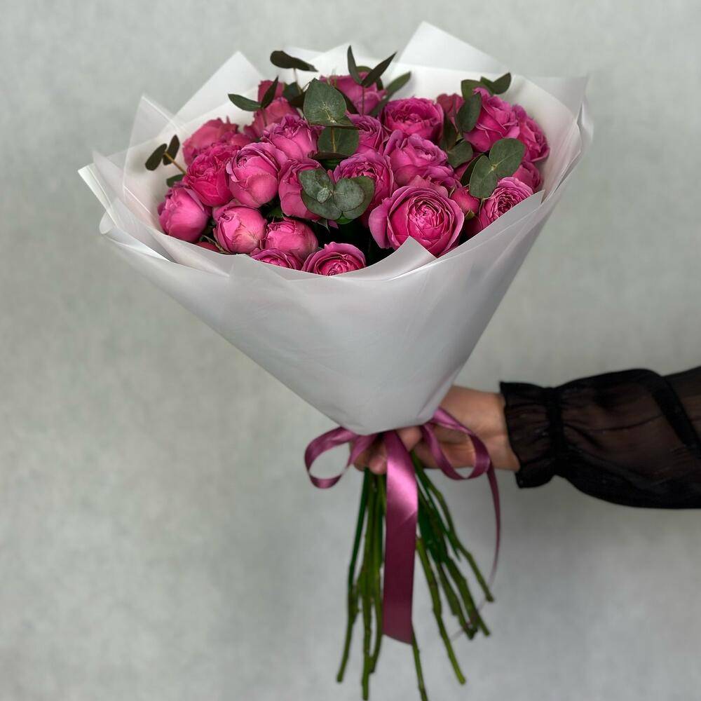 Bouquet 23 Pink Peony Roses Miranda “Coral Murmurs” Bangkok