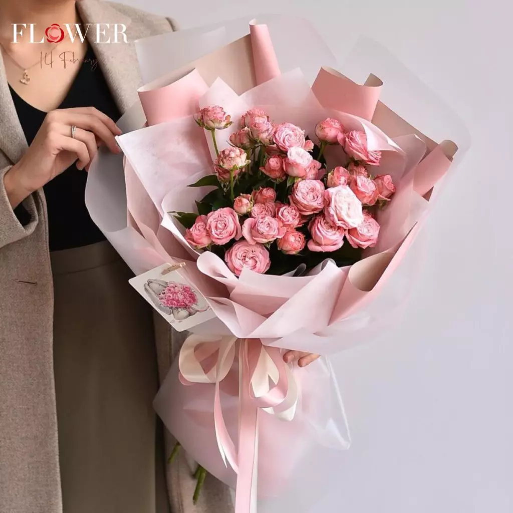Arrangement Peony Rose 3 Chrysanthemum 13 Dianthus 9 “Blush Reverie” in Belgrade