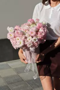 Photo of bouquet "Bouquet Eustoma 17 Pink White “Desert Whisper” Da Lat" — Flower Delivery in Da Lat | Flowers Place, photo 1 of 1