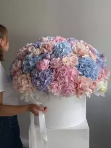 Photo of bouquet "Arrangement Peonies 38 Roses 15 Hydrangeas 25 “Blush Reverie” Da Nang" — Flower Delivery in Da Nang | Flowers Place, photo 1 of 1
