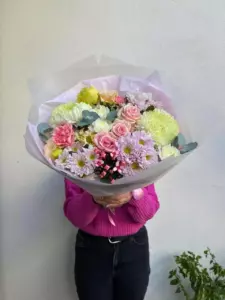 Photo of bouquet "Arrangement Chrysanthemum 11 Dianthus 9 Anemone 5 “Desert Bloom” Da Nang" — Flower Delivery in Da Nang | Flowers Place, photo 1 of 1