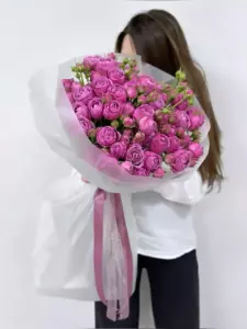 Photo of bouquet "Bouquet 31 Pink Peony Roses Miranda “Desert Whisper” Da Nang" — Flower Delivery in Da Nang | Flowers Place, photo 1 of 1