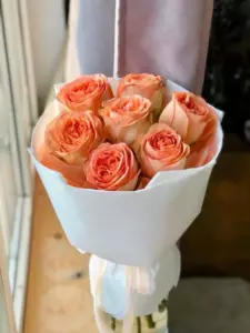 Photo of bouquet "Bouquet 7 Peonies Paper Wrapping “Silent Reverie” Da Nang" — Flower Delivery in Da Nang | Flowers Place, photo 1 of 1