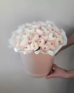 Photo of bouquet "Bouquet 51 Pink Ranunculus Silk Ribbon “Whispered Grace” Da Nang" — Flower Delivery in Da Nang | Flowers Place, photo 1 of 1