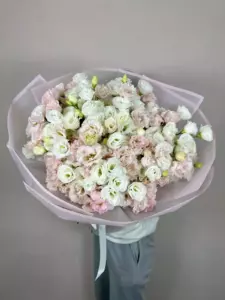 Photo of bouquet "Bouquet Of 21 White And Pink Eustomas “Silent Reverie” Da Nang" — Flower Delivery in Da Nang | Flowers Place, photo 1 of 1