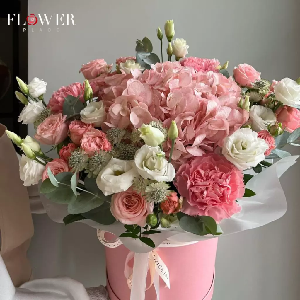 Bouquet 15 Pink Peonies Paper Wrapping “Blush Reverie” Doha