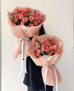 Photo of bouquet "Bouquet 9 Pink Peony Roses Miranda “Blush Reverie” Dubai" — Dubai - Flowers Delivery Flowers Place, photo 1 of 1