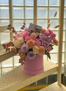Photo of bouquet "Arrangement Dianthus 7 Rose 13 Hydrangea 2 “Blush Reverie” Dubai" — Dubai - Flowers Delivery Flowers Place, photo 1 of 1