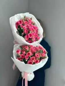 Photo of bouquet "Bouquet 11 Pink Spray Roses Paper Wrap “Blush Whisper” Dubai" — Dubai - Flowers Delivery Flowers Place, photo 1 of 1