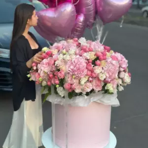 Photo of bouquet "Bouquet Peony Rose 61 Eustoma 59 Hydrangea 10 “Blush Reverie” Dubai" — Dubai - Flowers Delivery Flowers Place, photo 1 of 1