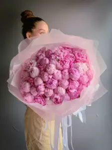 Photo of bouquet "Bouquet 51 Pink Peonies “Whispering Blush” Dubai" — Dubai - Flowers Delivery Flowers Place, photo 1 of 1