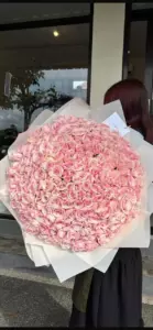Photo of bouquet "Bouquet 215 Pink Single-Headed Roses “Desert Whisper” Dubai" — Dubai - Flowers Delivery Flowers Place, photo 1 of 2