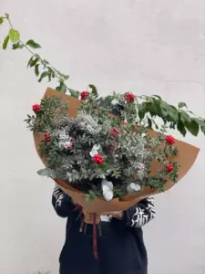 Photo of bouquet "Set Of Rowan 9 Fir Branches 13 Greenery Dubai “Winter’s Whisper”" — Dubai - Flowers Delivery Flowers Place, photo 1 of 1