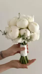Photo of bouquet "Bouquet 13 White Peonies “Silent Reverie” Dubai" — Dubai - Flowers Delivery Flowers Place, photo 1 of 1