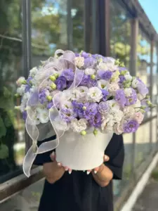Photo of bouquet "Bouquet 51 White Eustoma “Silent Reverie” Dubai" — Dubai - Flowers Delivery Flowers Place, photo 1 of 2