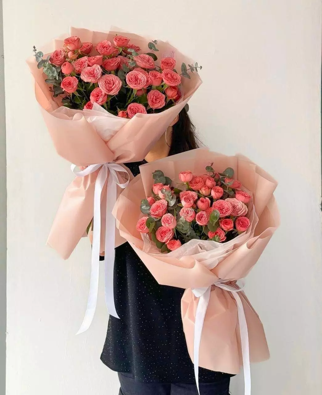 Order bouquet Bouquet 9 Pink Peony Roses Miranda “Velvet Murmurs” Bali with 21 flowers for 50 $, 70 $, 90 $ — photo 1 of 1