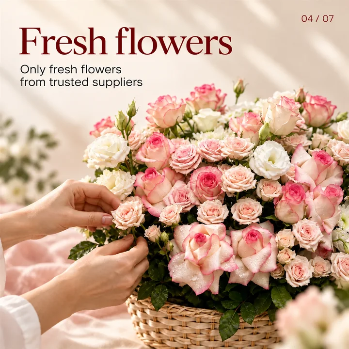 Fresh flowers from trusted suppliers