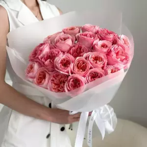 Photo of bouquet "Bouquet 23 Pink Peony Roses Miranda “Coral Murmurs” Phuket" — Phuket - Flowers Delivery Flowers Place, photo 1 of 1
