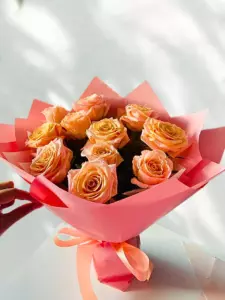 Photo of bouquet "Bouquet 11 Red Roses Paper Wrapping “Crimson Murmurs” Phuket" — Phuket - Flowers Delivery Flowers Place, photo 1 of 1