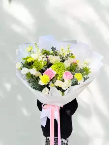 Photo of bouquet "Arrangement Hydrangea 2 Peony Rose 4 White Rose 3 “Silent Zephyr” Phuket" — Phuket - Flowers Delivery Flowers Place, photo 1 of 1