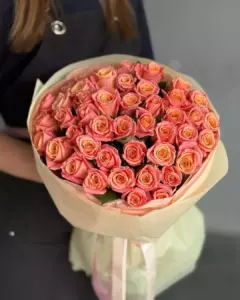 Photo of bouquet "Bouquet 51 Red Roses Paper Wrapping “Crimson Murmurs” Phuket" — Phuket - Flowers Delivery Flowers Place, photo 1 of 3