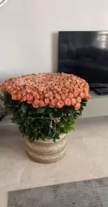 Photo of bouquet "Bouquet 301 Red Roses Basket XXL “Crimson Whisper” Phuket" — Phuket - Flowers Delivery Flowers Place, photo 1 of 2