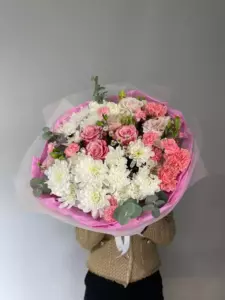 Photo of bouquet "Arrangement Chrysanthemum 9 Dianthus 5 Anemone 7 “Tropical Reverie” Phuket" — Phuket - Flowers Delivery Flowers Place, photo 1 of 2