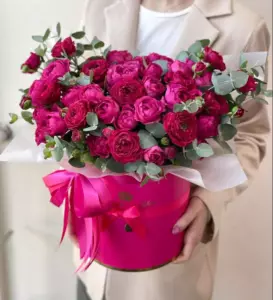 Photo of bouquet "Bouquet 21 Pink Peony Roses Miranda “Silken Murmurs” Phuket" — Phuket - Flowers Delivery Flowers Place, photo 1 of 2