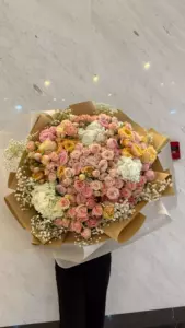 Photo of bouquet "Arrangement 41 Pink Peony Rose 4 White Hydrangea Phuket “Silent Currents”" — Phuket - Flowers Delivery Flowers Place, photo 1 of 2