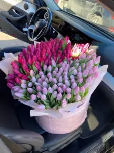 Photo of bouquet "Bouquet 301 Red Tulips “Crimson Murmurs” Phuket" — Phuket - Flowers Delivery Flowers Place, photo 1 of 1